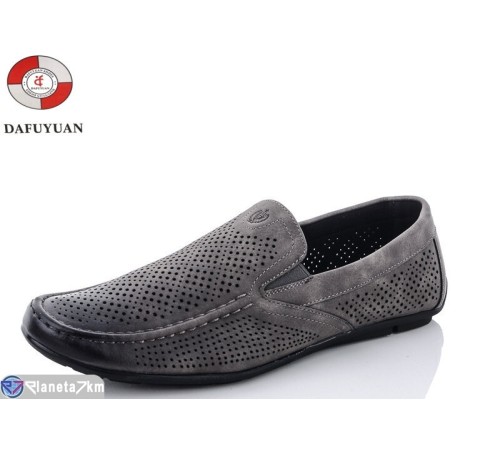 Мокасини чоловічі на літо (8 пар р.40-45) сірий  "Fudian"