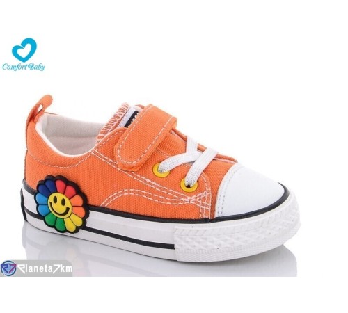 Дитячі кеди на весну/осінь (7 пар р.20-25) оранжевий  "Comfort-baby"