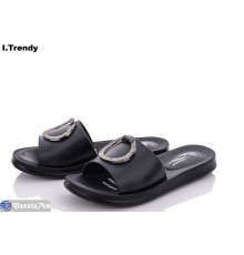 Шлепки жіночі на літо (8 пар р.36-41) чорний  "Trendy"