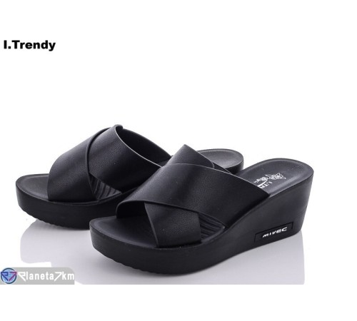 Шлепки жіночі на літо (8 пар р.36-41) чорний  "Trendy"