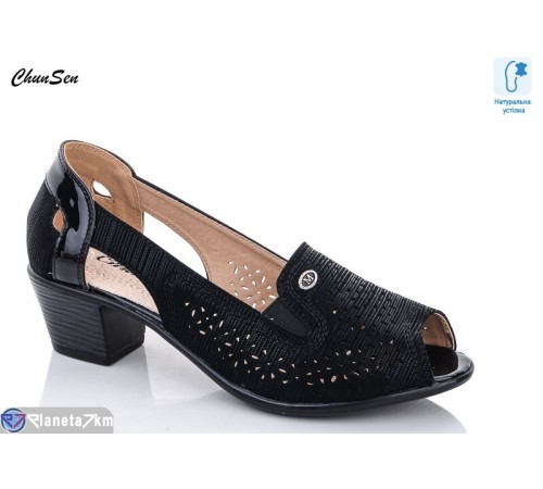 Босоніжки жіночі на літо (8 пар р.36-41) чорний  "Chunsen"