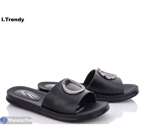 Шлепки жіночі на літо (8 пар р.40-44) чорний  "Trendy"