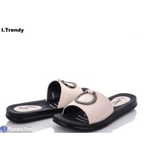 Шлепки жіночі на літо (8 пар р.40-44) бежевий  "Trendy"