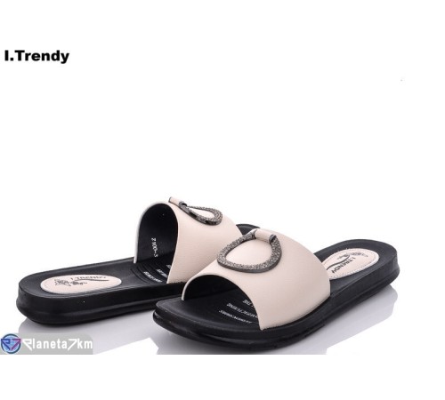 Шлепки жіночі на літо (8 пар р.40-44) бежевий  "Trendy"