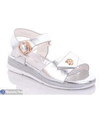 Дитячі босоніжки на літо (8 пар р.26-31) срібний  "Laifakids"