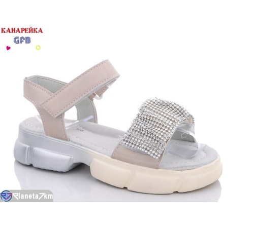 Дитячі босоніжки на літо (8 пар р.31-36) бежевий "GFB-Канарейка" Дитячі босоніжки на літо (8 пар р.31-36) бежевий "GFB-Канарейка"