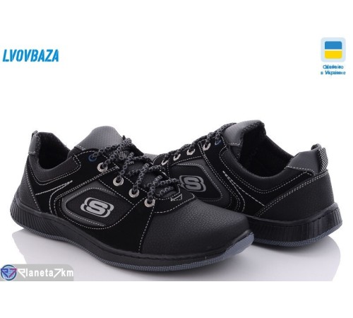 Кросівки чоловічі на весну/осінь (8 пар р.40-45) чорний  "LEOBAZA"