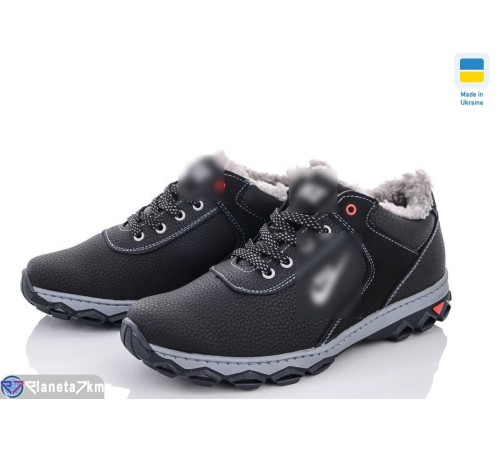 Черевики чоловічі на зиму (8 пар р.40-45) чорний  "LEOBAZA"