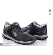 Черевики чоловічі на зиму (8 пар р.40-45) чорний  "LEOBAZA"