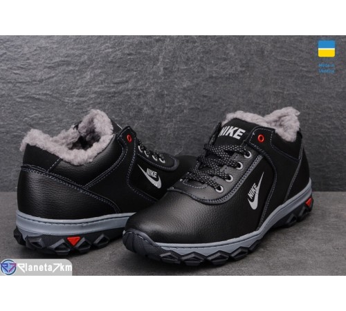 Черевики чоловічі на зиму (8 пар р.40-45) чорний  "LEOBAZA"