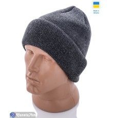 Шапка чоловіча на зиму (5 шт. р.сетка One size) сірий  "KINDER"