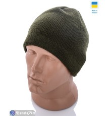 Шапка чоловіча на зиму (5 шт. р.сетка One size) зелений  "KINDER"