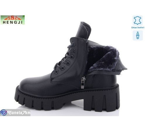 Черевики жіночі на зиму (6 пар р.36-41) чорний  "HENGJI-ELENA"