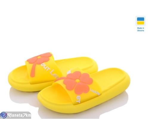 Шлепки дитячі на літо (12 пар р.30-35) жовтий "LULI" Шлепки дитячі на літо (12 пар р.30-35) жовтий "LULI"
