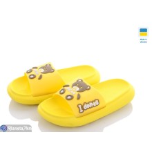 Шлепки дитячі на літо (12 пар р.30-35) жовтий  "LULI"