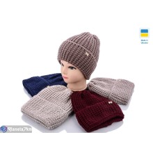 Шапка жіноча на зиму (5 шт. р.сетка 56-60) мікс  "Angell"