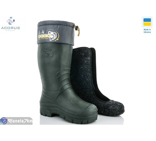 Чоловічі чоботи з піни на зиму (4 пар р.42-46) зелений  "Acorus"