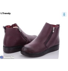 Черевики жіночі на зиму (8 пар р.37-42) бордовий  "Trendy" Черевики жіночі на зиму (8 пар р.37-42) бордовий  "Trendy"