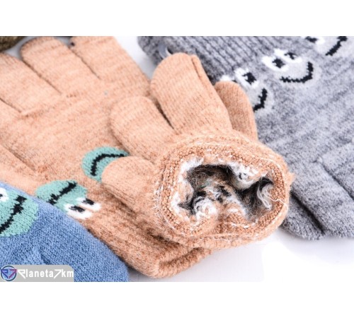 Рукавички дитячі на весну/осінь (12 шт. р.сетка 5-7) мікс  "RUBIBAS"