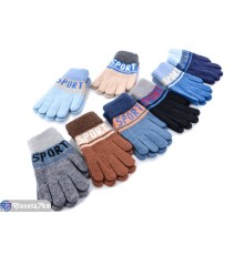 Рукавички дитячі на весну/осінь (12 шт. р.сетка 6-8) мікс  "RUBIBAS"