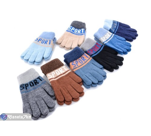 Рукавички дитячі на весну/осінь (12 шт. р.сетка 6-8) мікс  "RUBIBAS"