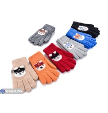 Рукавички дитячі на весну/осінь (12 шт. р.сетка 5-7) мікс  "RUBIBAS"