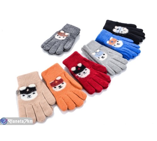 Рукавички дитячі на весну/осінь (12 шт. р.сетка 5-7) мікс  "RUBIBAS"