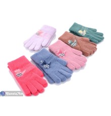 Рукавички дитячі на весну/осінь (12 шт. р.сетка 6-8) мікс  "RUBIBAS"