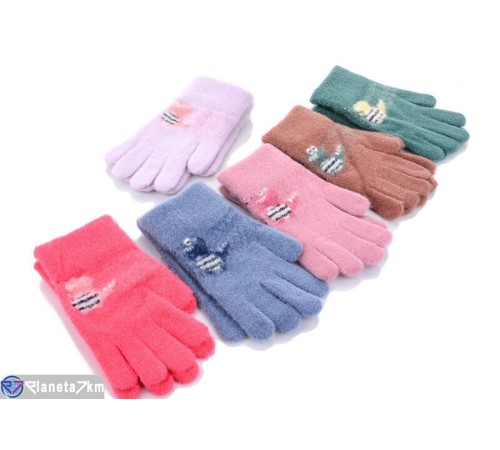 Рукавички дитячі на весну/осінь (12 шт. р.сетка 6-8) мікс  "RUBIBAS"