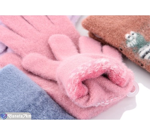 Рукавички дитячі на весну/осінь (12 шт. р.сетка 6-8) мікс  "RUBIBAS"