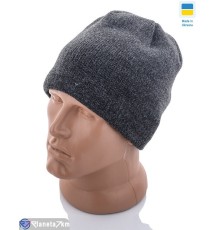 Шапка чоловіча на зиму (5 шт. р.сетка One size) сірий  "KINDER"