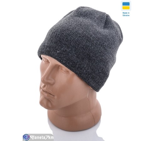 Шапка чоловіча на зиму (5 шт. р.сетка One size) сірий  "KINDER" Шапка чоловіча на зиму (5 шт. р.сетка One size) сірий  "KINDER"