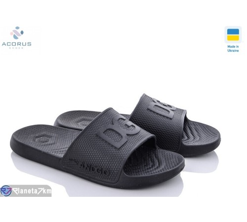 Шлепки чоловічі на літо (8 пар р.40-45) чорний  "Acorus"