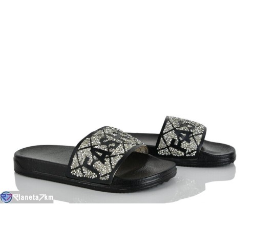 Шлепки жіночі на літо (8 пар р.36-41) чорний  "LAIFA"