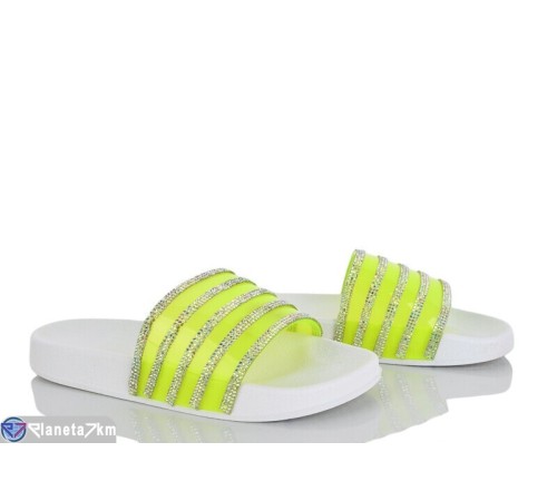 Шлепки жіночі на літо (8 пар р.36-41) зелений  "LAIFA"