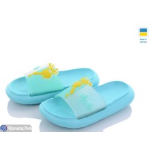 Шлепки дитячі на літо (12 пар р.30-35) зелений  "LULI"