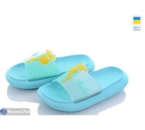 Шлепки дитячі на літо (12 пар р.30-35) зелений "LULI" Шлепки дитячі на літо (12 пар р.30-35) зелений "LULI"