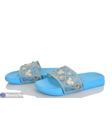 Шлепки дитячі на літо (12 пар р.30-35) блакитний  "Laifakids"