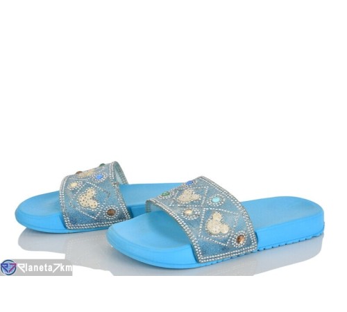 Шлепки дитячі на літо (12 пар р.30-35) блакитний  "Laifakids"