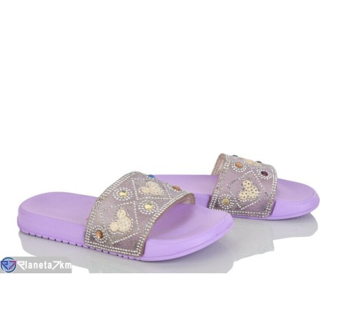 Шлепки дитячі на літо (12 пар р.30-35) фіолетовий  "Laifakids"