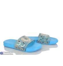 Шлепки жіночі на літо (12 пар р.36-41) блакитний  "LAIFA"