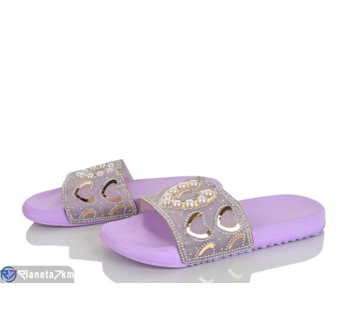 Шлепки жіночі на літо (12 пар р.36-41) фіолетовий  "LAIFA"