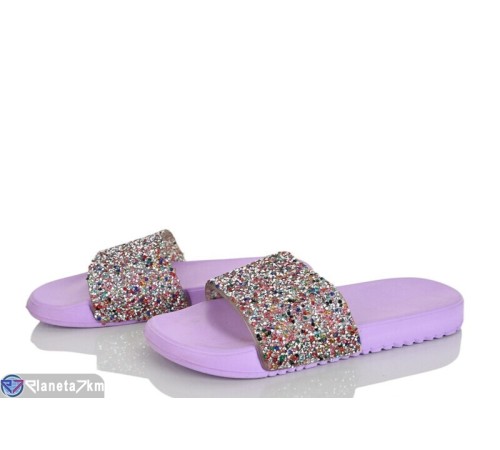 Шлепки жіночі на літо (12 пар р.36-41) фіолетовий  "LAIFA"