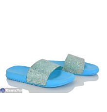 Шлепки жіночі на літо (12 пар р.36-41) блакитний  "LAIFA"