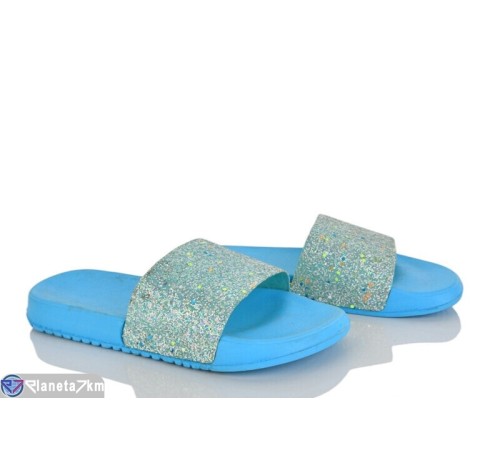 Шлепки жіночі на літо (12 пар р.36-41) блакитний  "LAIFA"
