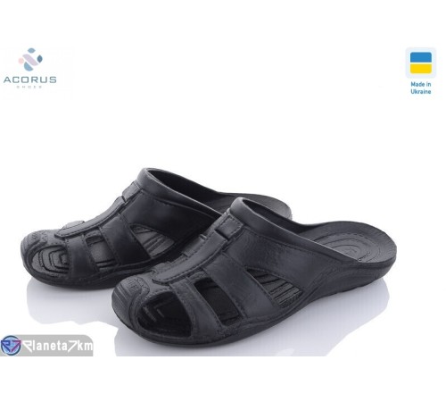 Шлепки чоловічі на літо (12 пар р.41-45) чорний  "Acorus"