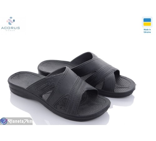 Шлепки чоловічі на літо (12 пар р.41-45) чорний  "Acorus"