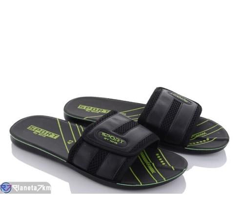 Шлепки чоловічі на літо (6 пар р.40-45) чорний  "Normashoes"