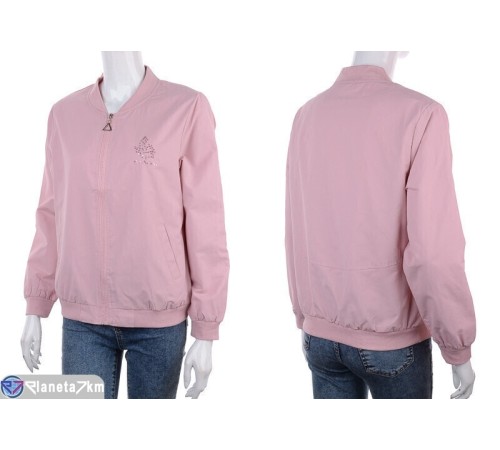 Куртка жіноча на весну/осінь (3 шт. р.сетка XL-3XL) рожевий "Mirella" Куртка жіноча на весну/осінь (3 шт. р.сетка XL-3XL) рожевий "Mirella"
