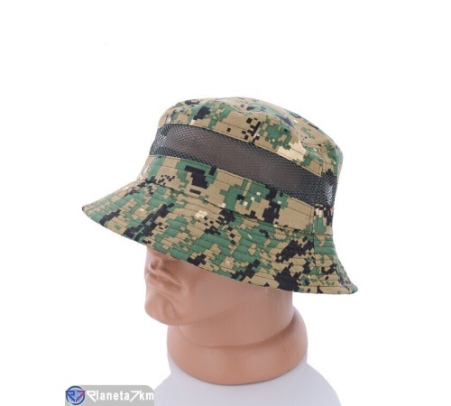 Панама чоловіча на літо (5 шт. р.сетка 57-58) зелений  "CAROLLA"